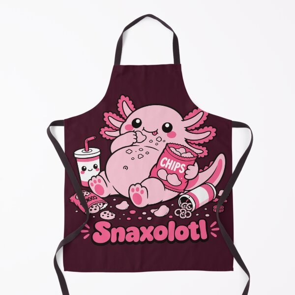 Item preview, Snaxolotl - Cute Chubby Kawaii Axolotl Eating Snacks designed and sold by Vanilla-Girl.