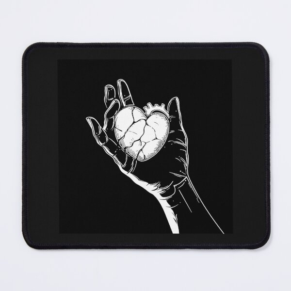 Item preview, Holding My Heart Anatomical Heart in Hand Gothic Line Art designed and sold by inkoutninja.