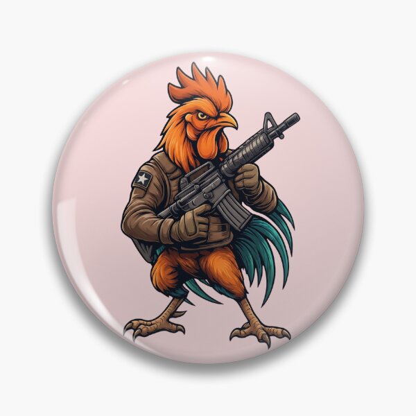 Item preview, Badass Tactical Rooster Soldier Combat Chicken Rifle Vector designed and sold by BreezifyDesignStudio.