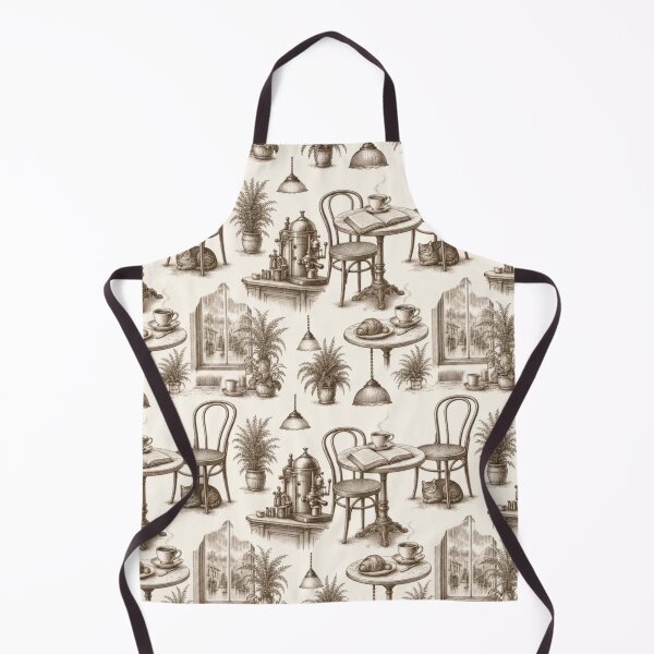 Item preview, Cozy Coffee Shop Reading Toile Pattern Vintage Café designed and sold by StickyGuys.
