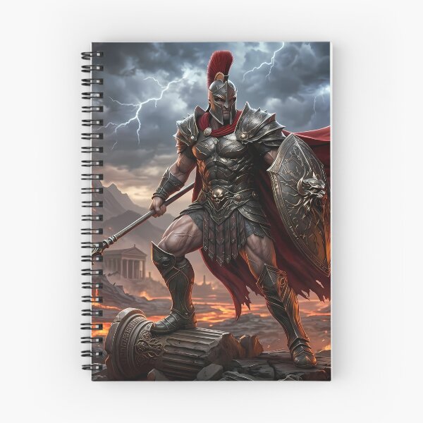 Item preview, Epic Spartan Warrior Red Cape Battlefield designed and sold by GalleryBrisArt.