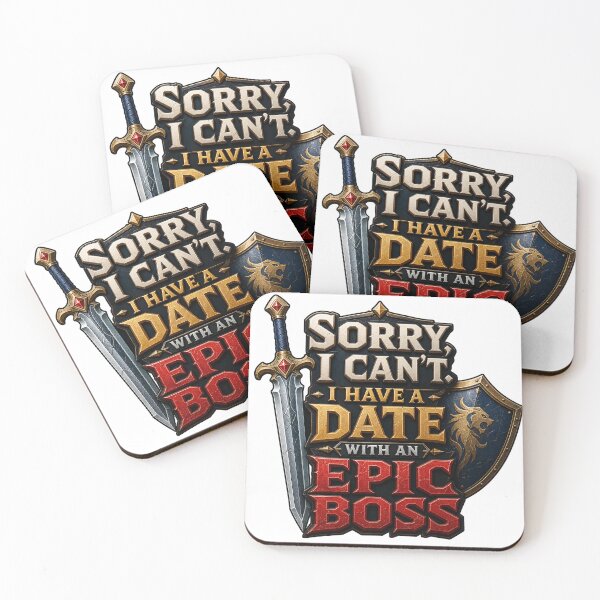 Item preview, gamer play Sorry I Can't I Have a Date With an Epic Boss RPG Gamer Design designed and sold by Uglyandcute.