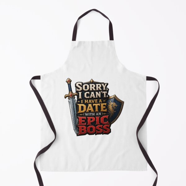 Item preview, gamer play Sorry I Can't I Have a Date With an Epic Boss RPG Gamer Design designed and sold by Uglyandcute.