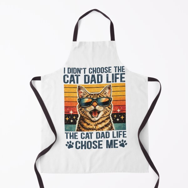 Item preview, I Didn't Choose the Cat Dad Life - Retro Cat Dad Shirt designed and sold by ayion.