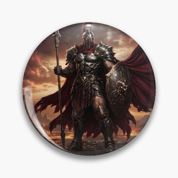 Item preview, Epic Spartan Warrior Red Cape Battlefield designed and sold by GalleryBrisArt.