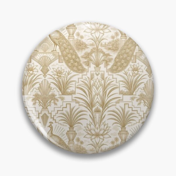 Item preview, Art Deco Botanical Fan Toile Pattern Vintage Gatsby designed and sold by StickyGuys.