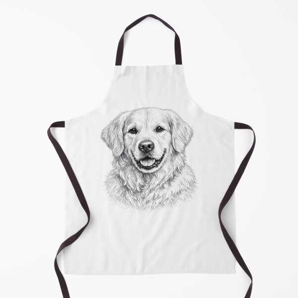 Item preview, Golden Retriever Pencil Sketch Portrait – Realistic Black and White Dog Art Print & Shirt designed and sold by Sahil Randhawa.