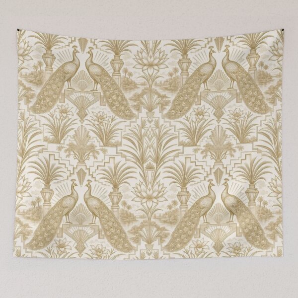 Item preview, Art Deco Botanical Fan Toile Pattern Vintage Gatsby designed and sold by StickyGuys.