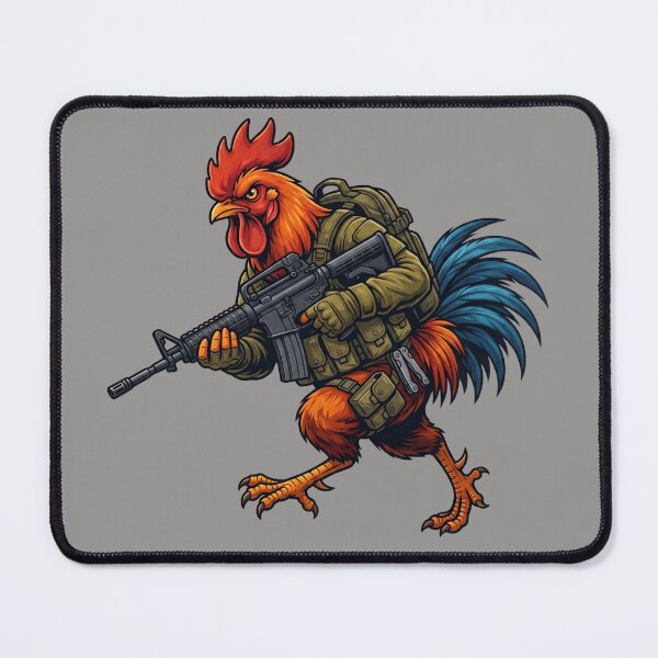 Item preview, Badass Charging Rooster Soldier Tactical Combat Chicken Art designed and sold by BreezifyDesignStudio.
