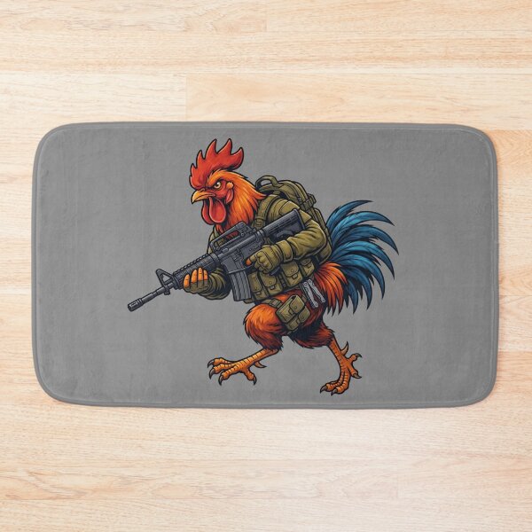 Item preview, Badass Charging Rooster Soldier Tactical Combat Chicken Art designed and sold by BreezifyDesignStudio.