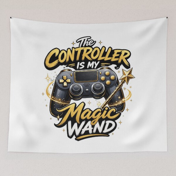 Item preview, gamer play station The Controller Is My Magic Wand Gold Gamer Design designed and sold by Uglyandcute.