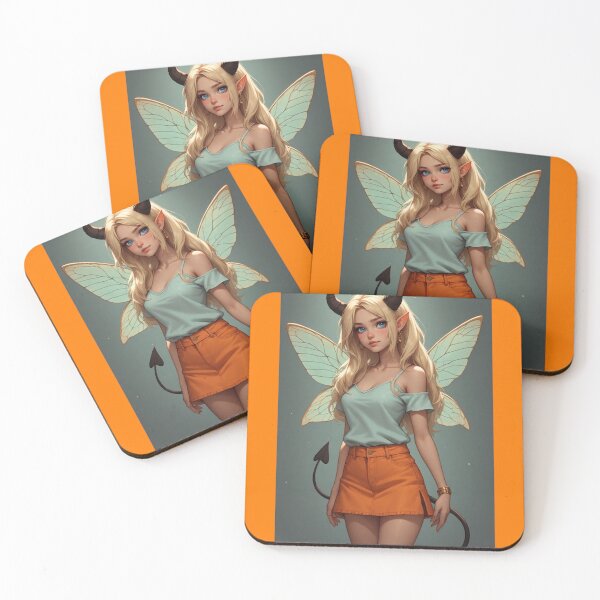 Item preview, Cute anime demon fairy girl designed and sold by ArtsJulian.