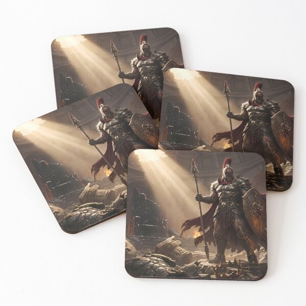 Item preview, Epic Spartan Warrior Red Cape Battlefield designed and sold by GalleryBrisArt.
