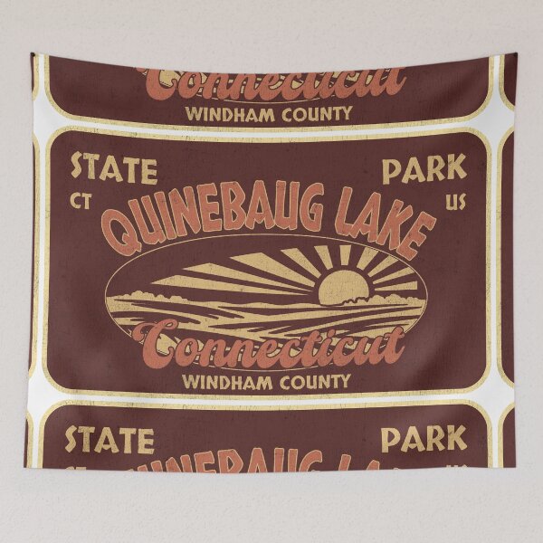 Item preview, Quinebaug Lake State Park, Windham County, Connecticut, badge design designed and sold by Wanderful-roads.
