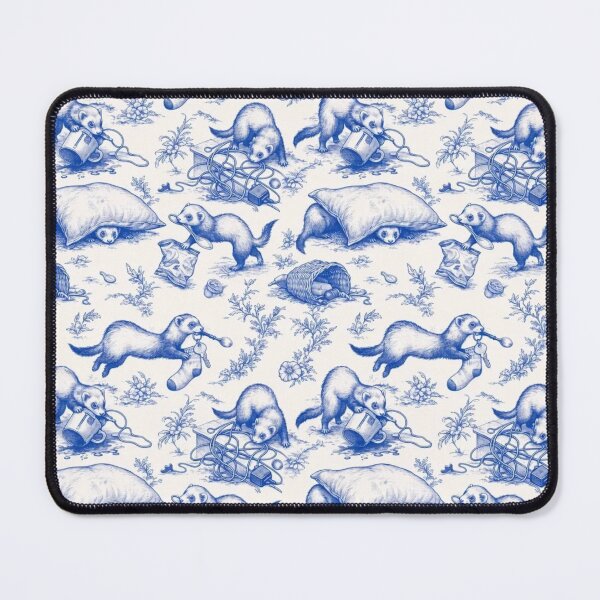Item preview, Chaotic Ferret Dopamine Menu Toile Pattern Funny Vintage designed and sold by StickyGuys.