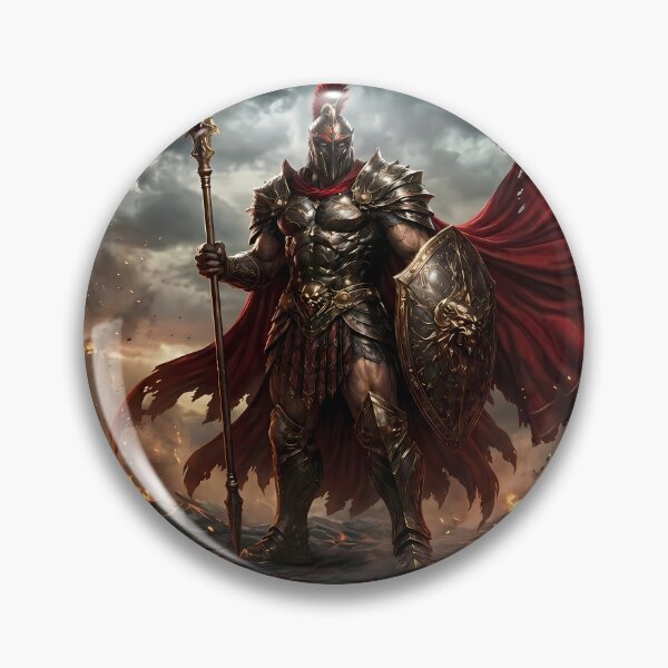 Item preview, Epic Spartan Warrior Red Cape Battlefield designed and sold by GalleryBrisArt.