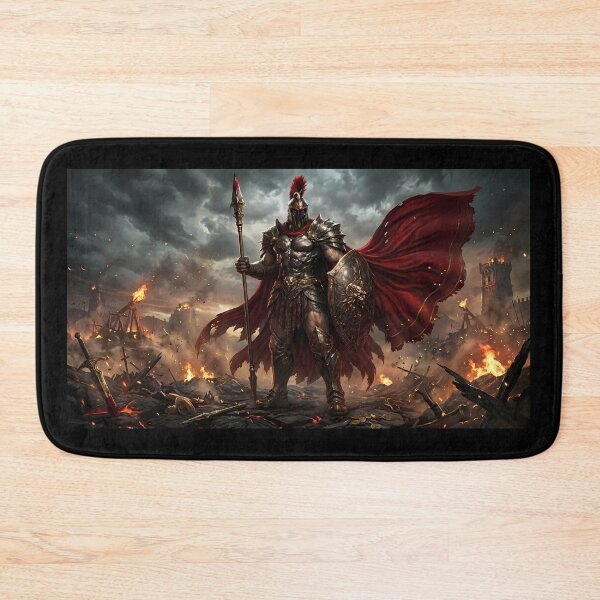 Item preview, Epic Spartan Warrior Red Cape Battlefield designed and sold by GalleryBrisArt.