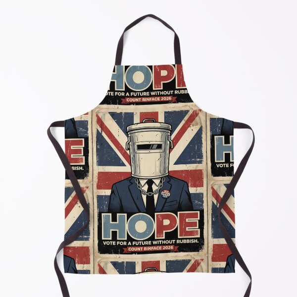 Item preview, Hope Vote for a Future Without Rubbish Vintage Political Satire Poster Funny Trash Can Helmet Election Humor Sticker designed and sold by Bhaskar Digital Art.