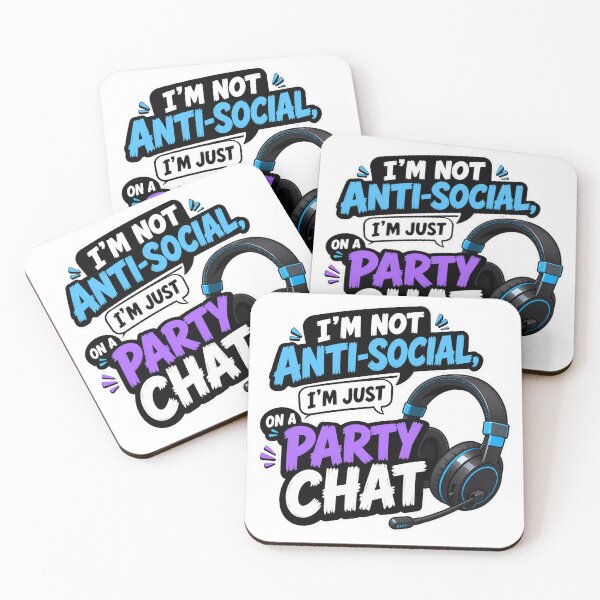 Item preview, gamer play station Not Anti Social Just on a Party Chat Funny Gamer  designed and sold by Uglyandcute.