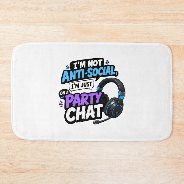 Item preview, gamer play station Not Anti Social Just on a Party Chat Funny Gamer  designed and sold by Uglyandcute.