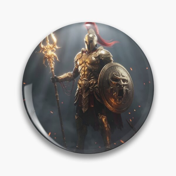 Item preview, Epic Spartan Warrior Red Cape Battlefield designed and sold by GalleryBrisArt.