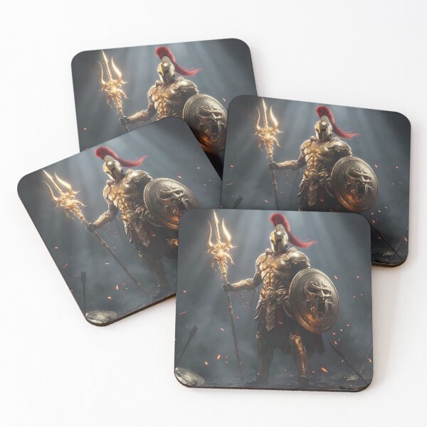Item preview, Epic Spartan Warrior Red Cape Battlefield designed and sold by GalleryBrisArt.