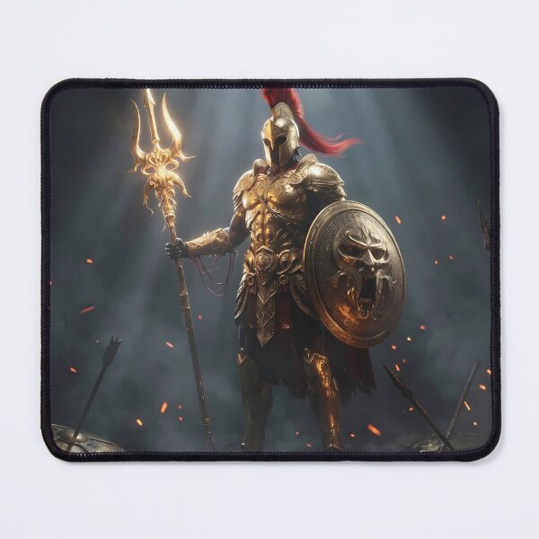 Item preview, Epic Spartan Warrior Red Cape Battlefield designed and sold by GalleryBrisArt.