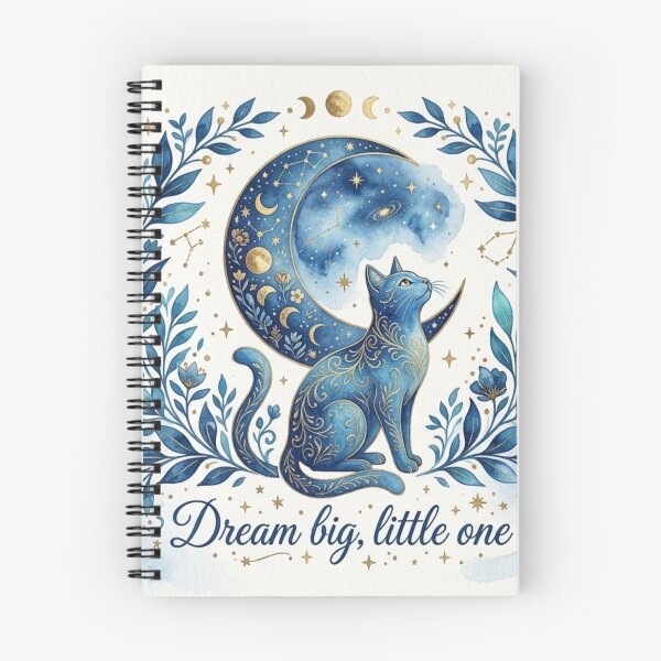 Item preview, Dream Big Little One Celestial Cat and Moon designed and sold by DreamyBrushArt.