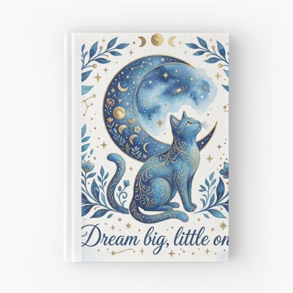 Item preview, Dream Big Little One Celestial Cat and Moon designed and sold by DreamyBrushArt.