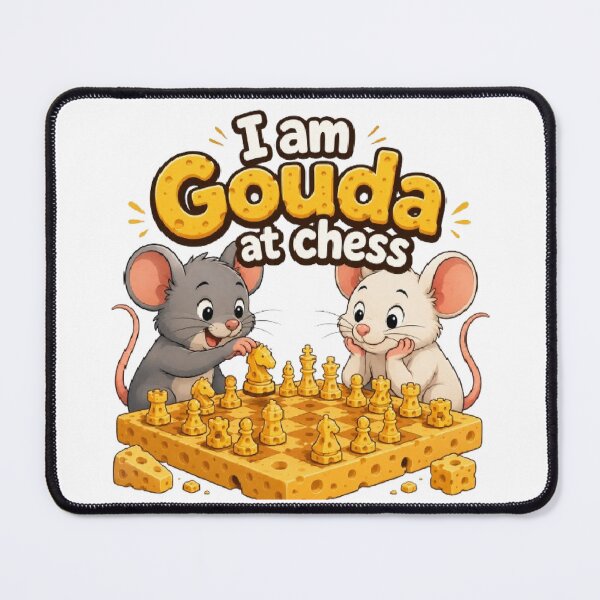 Item preview, Mice playing chess on cheese board designed and sold by RaulWeirdAndFun.