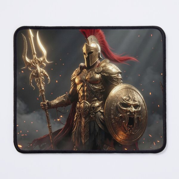 Item preview, Epic Spartan Warrior Red Cape Battlefield designed and sold by GalleryBrisArt.