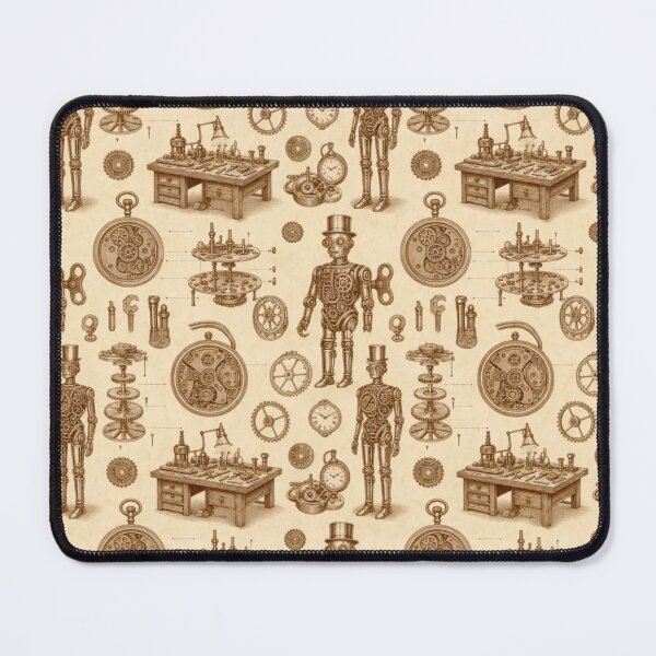 Item preview, Clockwork Automaton Toile Pattern Vintage Steampunk designed and sold by StickyGuys.