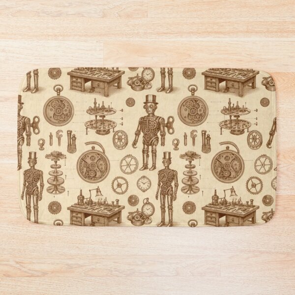 Item preview, Clockwork Automaton Toile Pattern Vintage Steampunk designed and sold by StickyGuys.