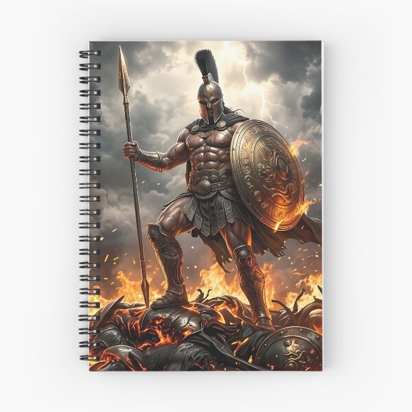 Item preview, Epic Spartan Warrior Red Cape Battlefield designed and sold by GalleryBrisArt.