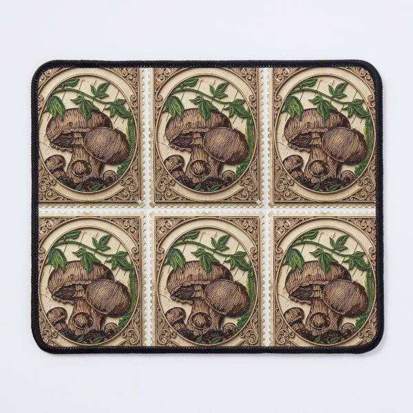 Item preview, Mushroom Vintage Postage Stamp - quilled effect designed and sold by LottiesLuck.