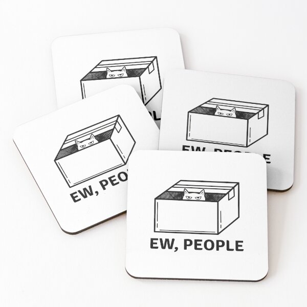 Item preview, Grumpy Cat In Box Ew People Funny Introvert Anti Social Humor designed and sold by WorldShop17.