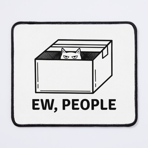 Item preview, Grumpy Cat In Box Ew People Funny Introvert Anti Social Humor designed and sold by WorldShop17.