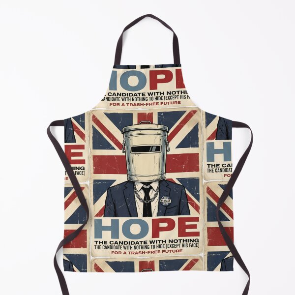 Item preview, Hope The Candidate With Nothing to Hide Vintage Political Satire Poster Funny Trash Can Helmet UK Election Humor Design designed and sold by Bhaskar Digital Art.