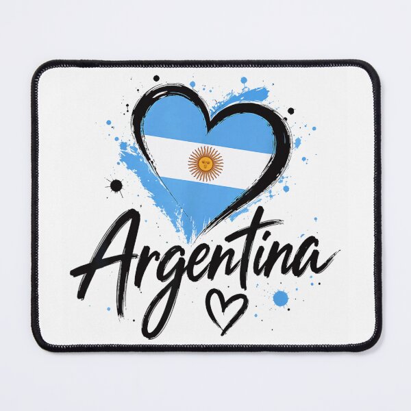 Item preview, Argentina Heart Flag Patriotic Love Country Pride National Spirit designed and sold by Serene woods.