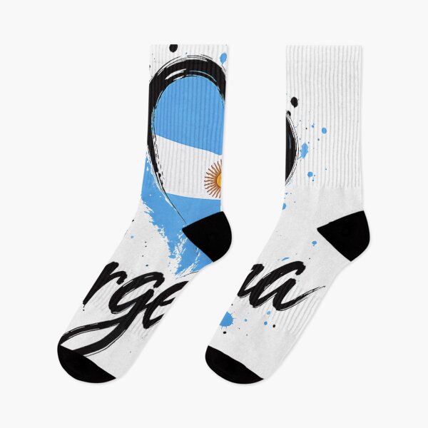 Item preview, Argentina Heart Flag Patriotic Love Country Pride National Spirit designed and sold by Serene woods.
