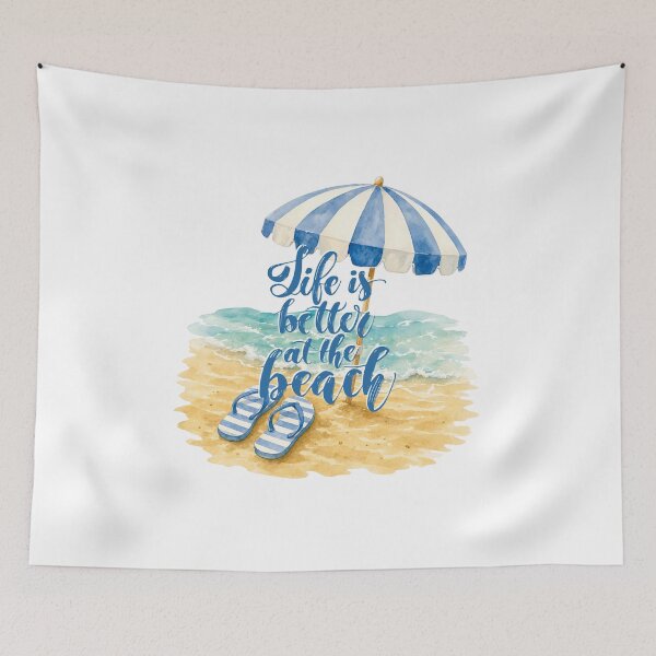 Item preview, Beach Umbrella Flip Flops designed and sold by SeaStarAlex.