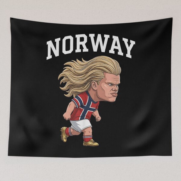 Item preview, Norway Cartoon Football Star National Soccer Fan Character Illustration Design designed and sold by River Silva.