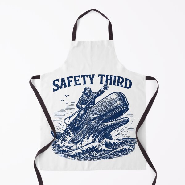 Item preview, Safety Third Funny Whale Rider Adventure Vintage Ocean Graphic Design designed and sold by River Silva.