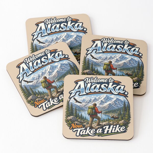 Aperçu de l'œuvre Bienvenue en Alaska. Maintenant, partez en randonnée ! créée et vendue par AlaskaExtreme.