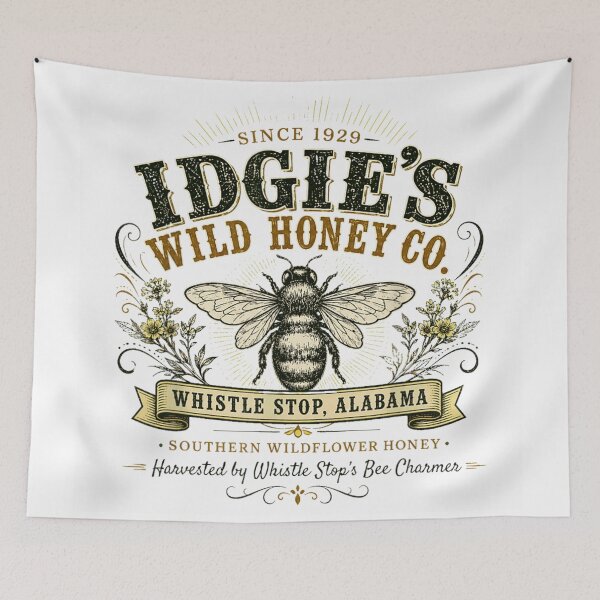 Item preview, Vintage Idgie's Wild Honey Company Southern Wildflower Bee Farm Design designed and sold by River Silva.