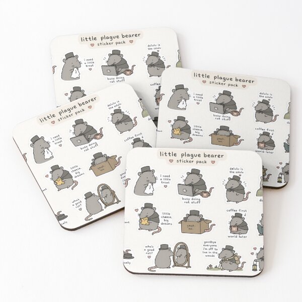 Item preview, Little Plague Bearer Rat Sticker Pack designed and sold by Cozy Moss Studio.