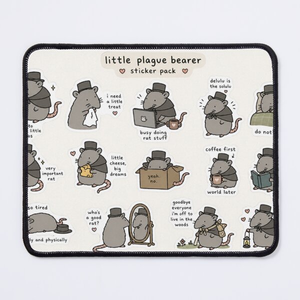 Item preview, Little Plague Bearer Rat Sticker Pack designed and sold by Cozy Moss Studio.
