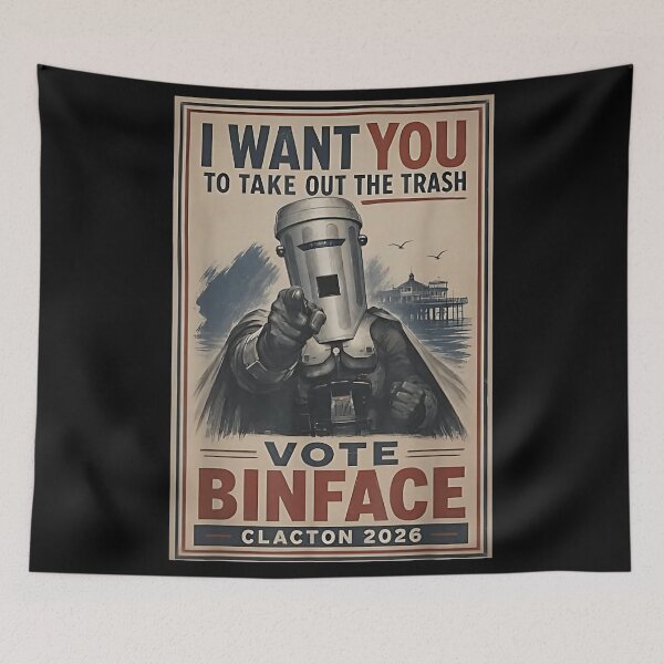 Item preview, Funny Binface Campaign Wants You To Take Out The Trash Poster designed and sold by River Silva.