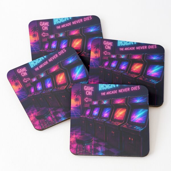Item preview, Retro Arcade Room Neon Synthwave Print designed and sold by EtermaoDigital.