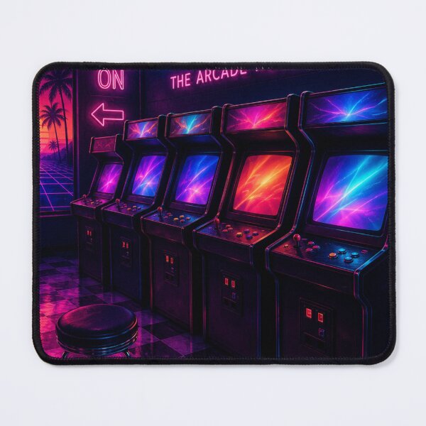 Item preview, Retro Arcade Room Neon Synthwave Print designed and sold by EtermaoDigital.